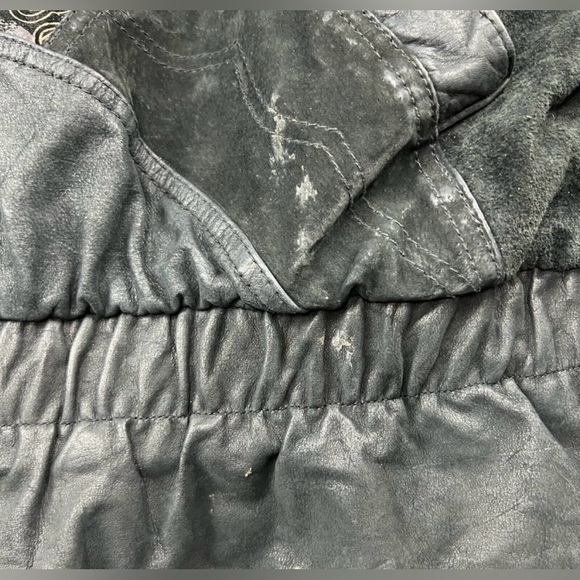 Vintage Patchwork Leather & Lace Jacket - Picture 9 of 16